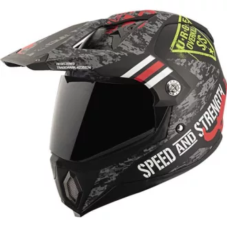   SPEED and STRENGTH SS2500 Urge Overkill matt fekete-szürke-piros cross/enduro bukósisak 