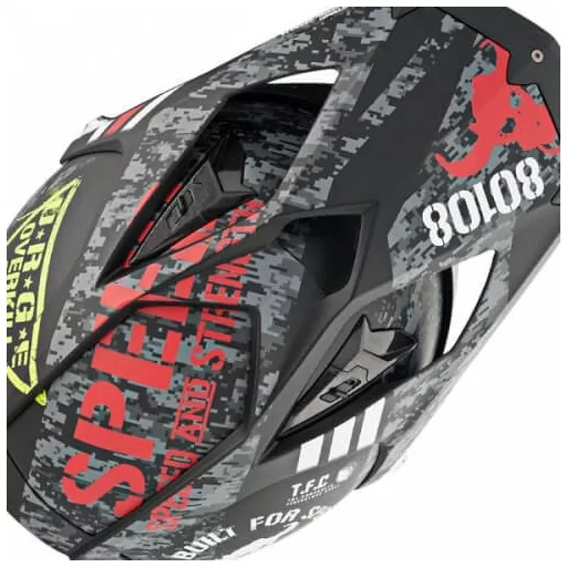 SPEED and STRENGTH SS2500 Urge Overkill matt fekete-szürke-piros cross/enduro bukósisak 