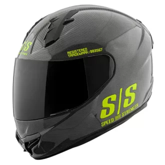   SPEED and STRENGTH SS1400 Twist Fate fekete-karbon-neonzöld speed bukósisak 