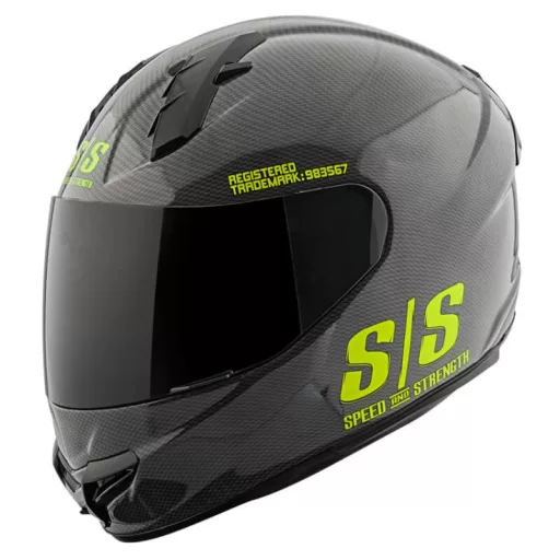 SPEED and STRENGTH SS1400 Twist Fate fekete-karbon-neonzöld speed bukósisak 