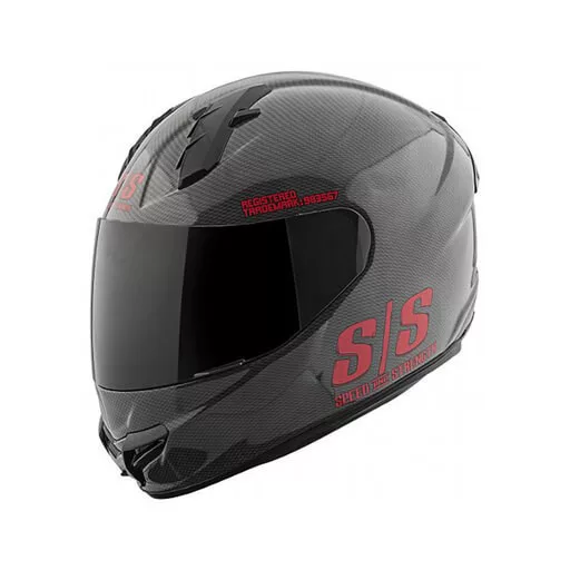 SPEED and STRENGTH SS1400 Twist Fate fekete-karbon-piros speed bukósisak 