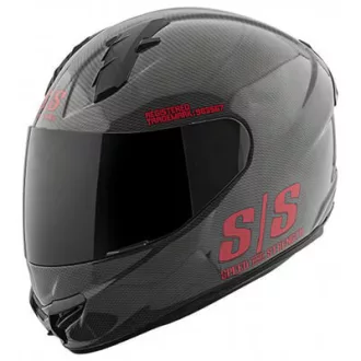   SPEED and STRENGTH SS1400 Twist Fate fekete-karbon-piros speed bukósisak 
