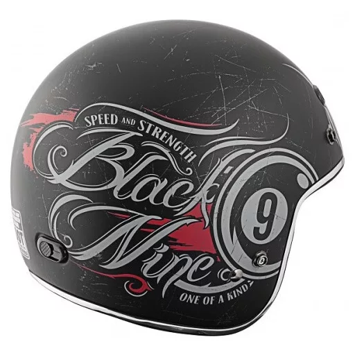 SPEED and STRENGTH SS600 Black9 fekete-eüst  túra/robogó nyitott bukósisak