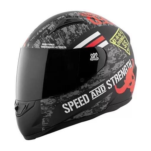 SPEED and STRENGTH SS1100 Urge Overkill  matt-fekete-szürke-piros speed bukósisak 