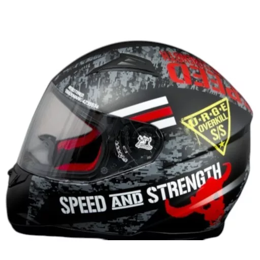 SPEED and STRENGTH SS1100 Urge Overkill  matt-fekete-szürke-piros speed bukósisak 