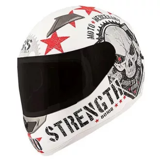   SPEED and STRENGTH SS1100 Moto Mercanary  matt-fehér-szürke-piros speed bukósisak 