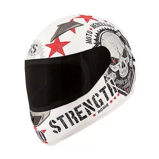 SPEED and STRENGTH SS1100 Moto Mercanary  matt-fehér-szürke-piros speed bukósisak 