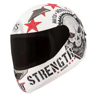   SPEED and STRENGTH SS1100 Moto Mercanary  matt-fehér-szürke-piros speed bukósisak 