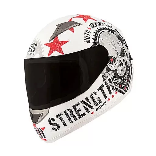 SPEED and STRENGTH SS1100 Moto Mercanary  matt-fehér-szürke-piros speed bukósisak 