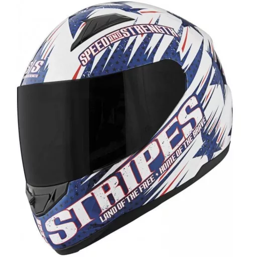 SPEED and STRENGTH SS1100 Stars & Stripes kék-fehér-piros speed bukósisak 