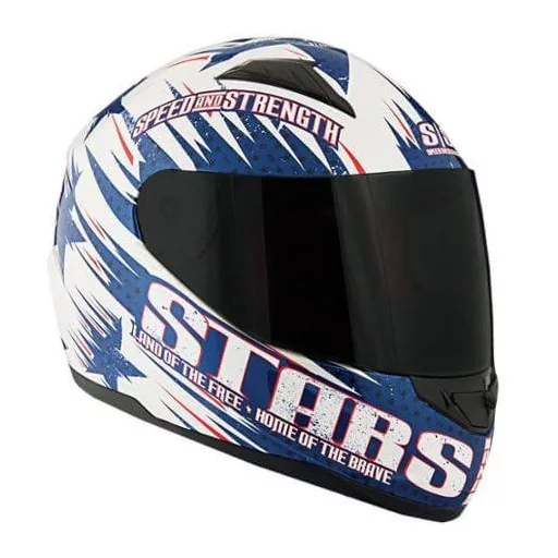 SPEED and STRENGTH SS1100 Stars & Stripes kék-fehér-piros speed bukósisak 