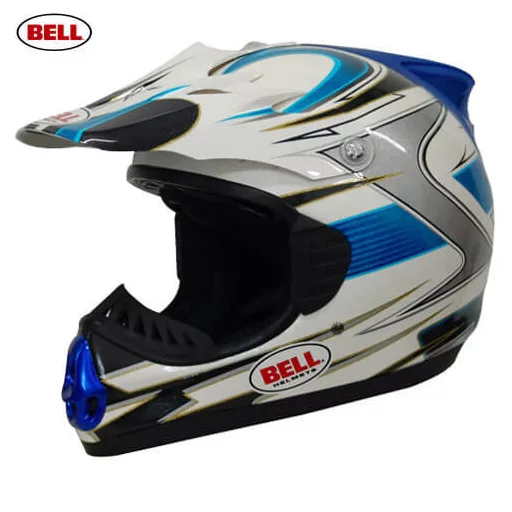 Bell Thunder kék-fehér-fekete cross bukósisak