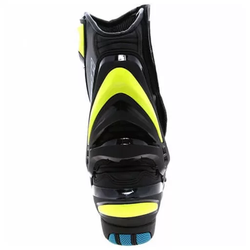 SPADA Curve Evo sport motoros csizma – fekete/neonzöld, verseny stílusú, protektoros motoros csizma, EU 45