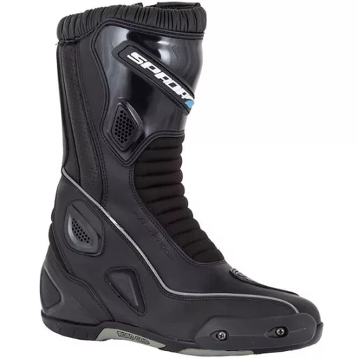 SPADA Druid WP vízálló túra motoros csizma – fekete, protektoros sport-touring motoros csizma, EU 44
