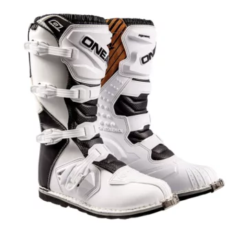   O'NEAL Rider motocross csizma – fehér/fekete/barna cross-enduro motoros csizma, EU 40