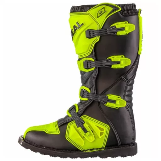 O'NEAL Rider motocross csizma – neonzöld/fekete cross-enduro motoros csizma, EU 49