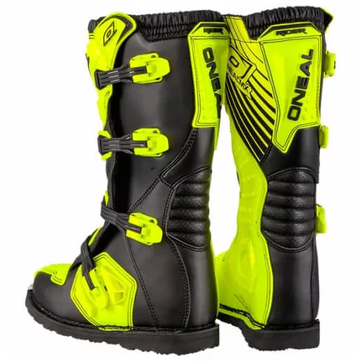 O'NEAL Rider motocross csizma – neonzöld/fekete cross-enduro motoros csizma, EU 48