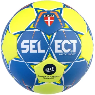   SELECT Keto Soft EHF kézilabda – kézzel varrott edzőlabda, méret 3, kék-sárga