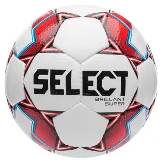   SELECT Brillant Super mini focilabda – gépi varrott labda, 47 cm, fehér-fekete-piros