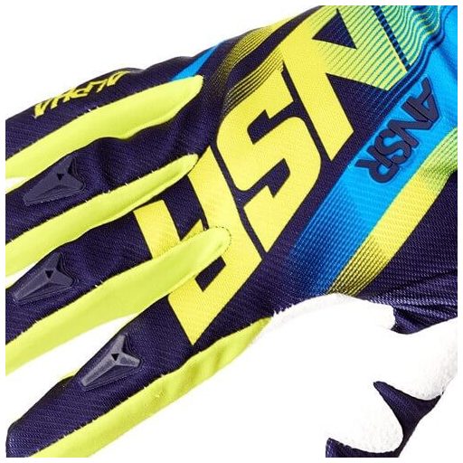 ANSWER RACING ALPHA kék-zöld cross kesztyű – motoros / MTB / roller